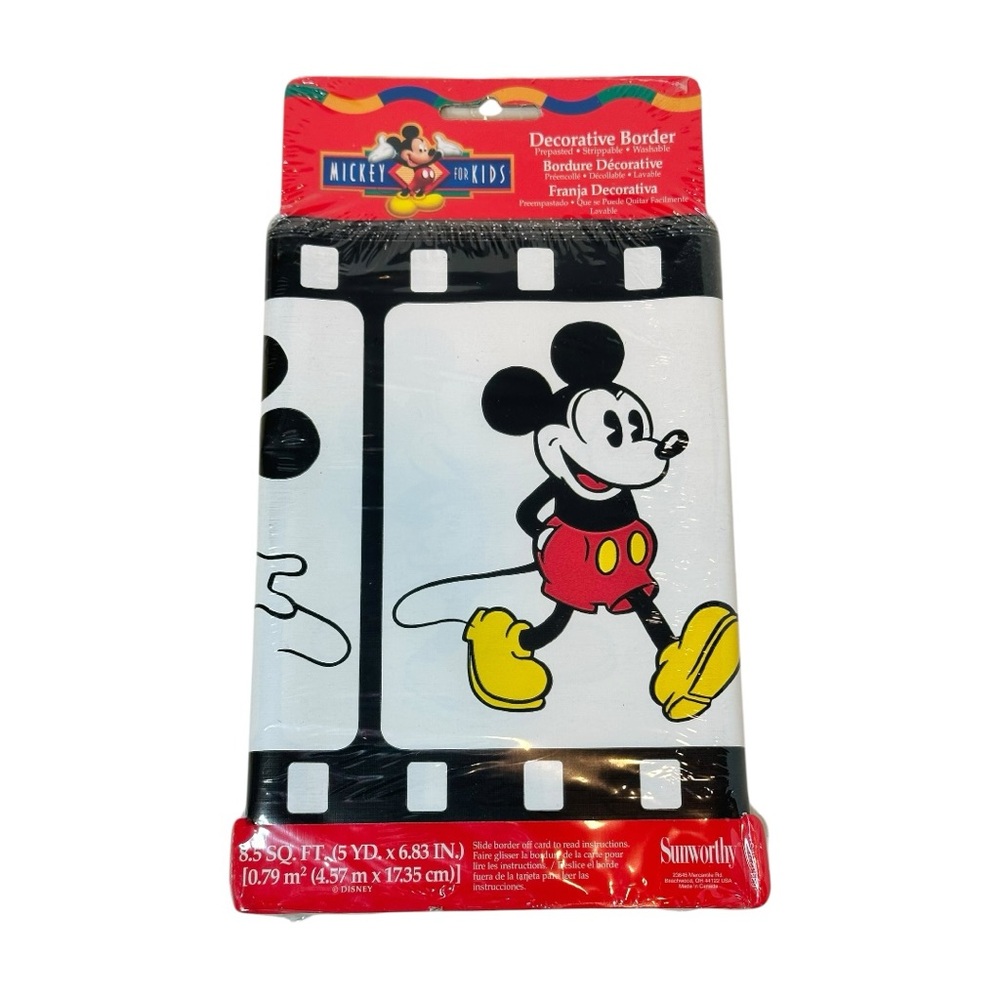 NWT Disney's Mickey Mouse Stuff for Kids Film Reel 5 YD Decorative Border sealed